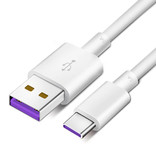 Huawei USB-C-Ladekabel 5A - Schnellladegerät-Datenkabel Android 1 Meter Schwarz