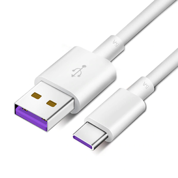 2-pak kabel do ładowania USB-C 5A - ładowarka do szybkiego ładowania Kabel do transmisji danych Android 1 metr Czarny