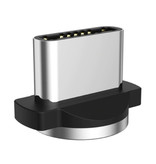 USLION Cable de carga magnético USB-C de 2 metros tipo C - Cable de datos de cargador de nylon trenzado Android Negro