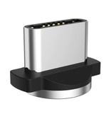 USLION Magnetyczny kabel ładujący USB-C 2 metry Typ C - pleciony nylonowy kabel do ładowania danych Android Czarny