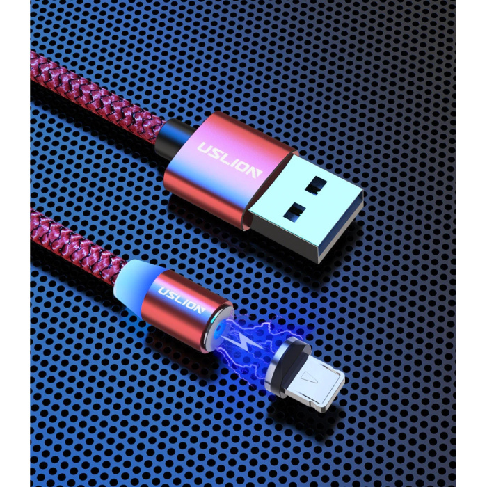 Uslion-cable Usb Magnético Led De Carga Rápida, Cable Usb Tipo C