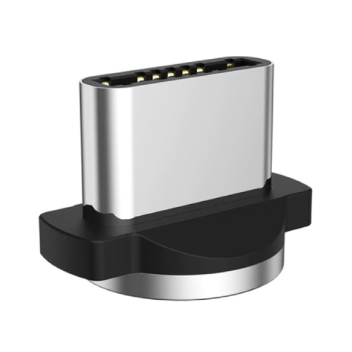 USLION USB-C Magnetische Oplaadkabel 3 Meter Type C - Gevlochten Nylon Oplader Data Kabel Android Zilver