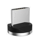 USLION Cavo di ricarica magnetico micro-USB 1 metro - Cavo dati per caricabatterie in nylon intrecciato Android nero