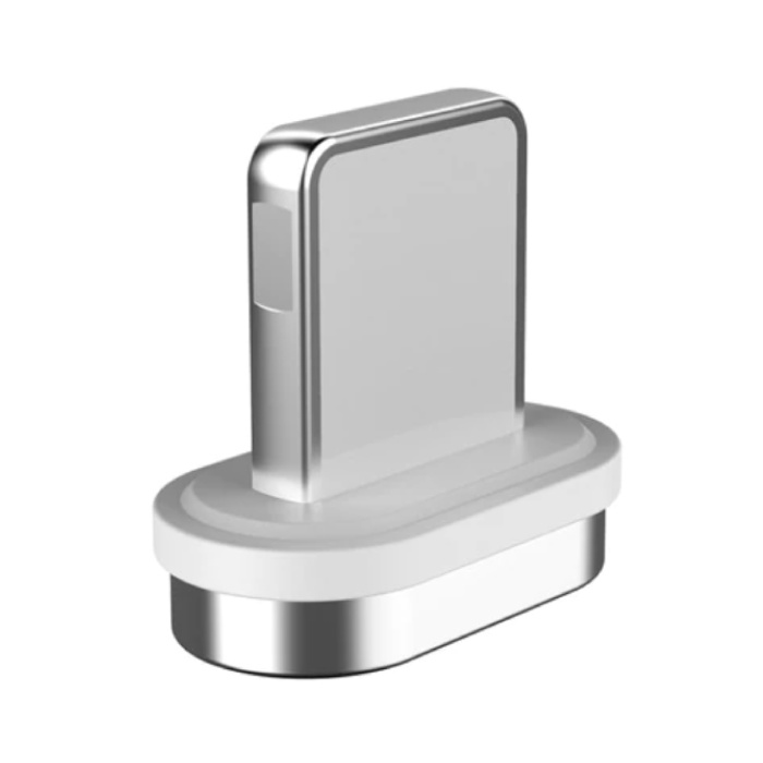 FLOVEME Magnetyczny kabel ładujący iPhone Lightning 2 metry - pleciony nylonowy kabel do ładowania danych Android Srebrny
