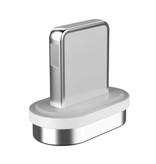 FLOVEME Cavo di ricarica magnetico per iPhone Lightning 1 metro - Cavo dati per caricabatterie in nylon intrecciato Android Silver