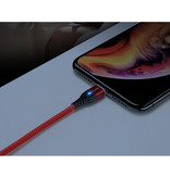 FLOVEME iPhone Lightning Magnetic Charging Cable 2 Meter - Braided Nylon Charger Data Cable Android Red