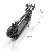 Janobike Scooter eléctrico todo terreno Smart E Step - 500 W - Asiento opcional - 45 km / h - Batería de 16 Ah - Ruedas de 8 pulgadas