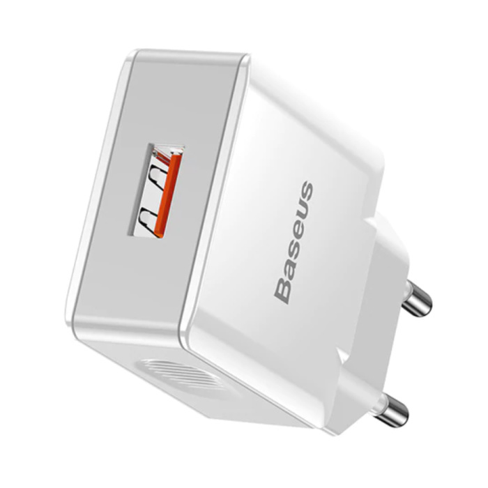 Fast Charge USB Stekkerlader - Quick Charge 3.0 Muur Oplader Wallcharger AC Thuislader Adapter Wit