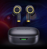 Bluedio Auriculares inalámbricos de partículas Control de botón TWS Bluetooth 5.0 Auriculares inalámbricos en la oreja Auriculares Auriculares Auriculares Negro