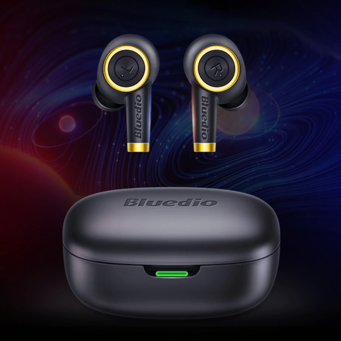 Auriculares inalámbricos de partículas Control de botón TWS Bluetooth 5.0 Auriculares inalámbricos en la oreja Auriculares Auriculares Auriculares Negro