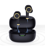Bluedio Auriculares inalámbricos de partículas Control de botón TWS Bluetooth 5.0 Auriculares inalámbricos en la oreja Auriculares Auriculares Auriculares Negro