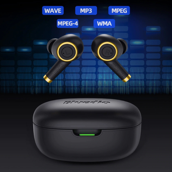 Bluedio de partículas inalámbrico de auriculares - Botón de control TWS  Bluetooth 5.0