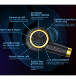 Bluedio Écouteurs sans fil à particules TWS contrôle du bouton Bluetooth 5.0 écouteurs intra-auriculaires sans fil écouteurs écouteurs noir