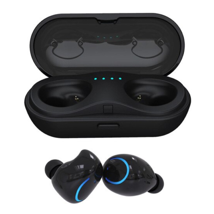 Auriculares inalámbricos Q18 - Auriculares TWS Auriculares con control táctil verdadero Auriculares Bluetooth 4.2 Auriculares inalámbricos Auriculares Auriculares Negro