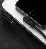 Nohon Cavo di ricarica Lightning per iPhone 90 ° - 1 metro - Cavo dati per caricabatterie in nylon intrecciato Android Nero