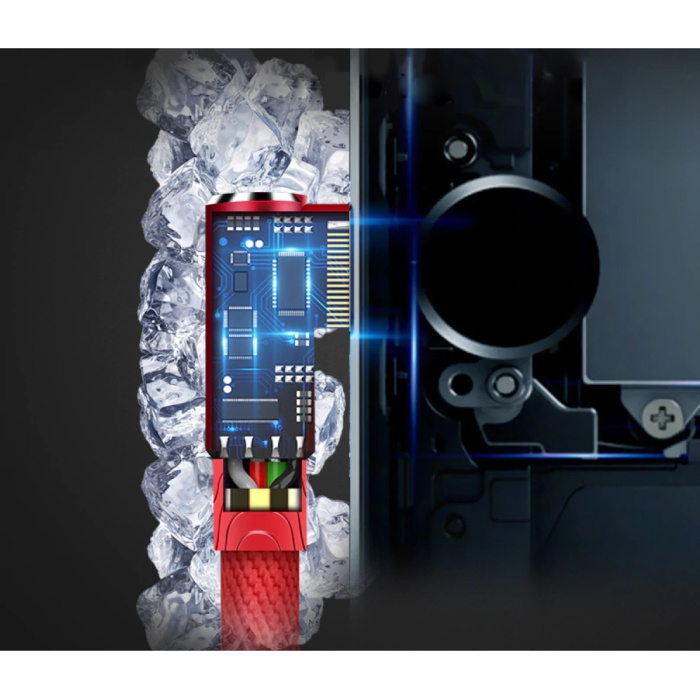 Nohon Cable de carga para iPhone Lightning 90 ° - 3 metros - Cable de datos de carga de nailon trenzado Android Gris