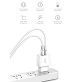 Baseus Dual 2x Port USB Stekkerlader - 2.1A Muur Oplader Wallcharger AC Thuislader Adapter