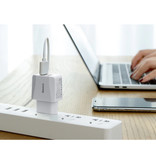 Baseus Podwójna ładowarka z 2 portami USB - ładowarka ścienna 2,1 A Ładowarka ścienna Zasilacz sieciowy AC