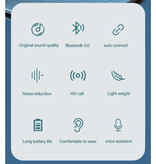 Lenovo Écouteurs sans fil XT91 - Écouteurs True Touch Control TWS Bluetooth 5.0 Écouteurs sans fil Écouteurs Blanc