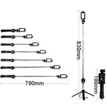 Stuff Certified® Selfie Stick Tripod met Bluetooth - Draadloos Smartphone Vlog Statief en Driepoot Selfiestick Wit