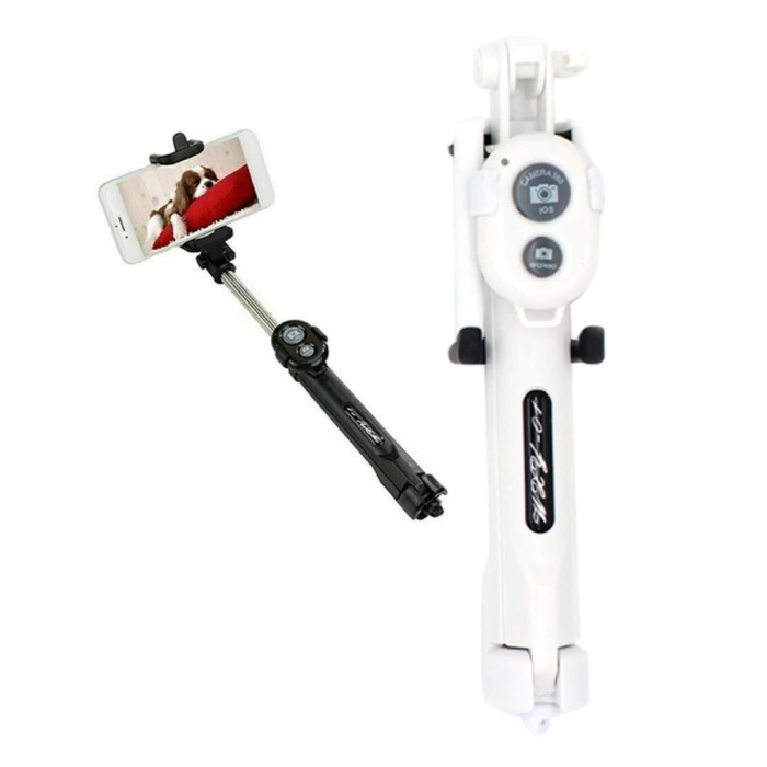 Trípode Selfie Stick con Bluetooth - Smartphone inalámbrico Vlog Trípode y trípode Selfie Stick Blanco