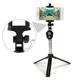 Stuff Certified® Trípode Selfie Stick con Bluetooth - Trípode y trípode Vlog para smartphone inalámbrico Selfie Stick Azul