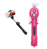 Stuff Certified® Selfie Stick Stativ mit Bluetooth - Drahtloses Smartphone Vlog Stativ und Stativ Selfie Stick Pink