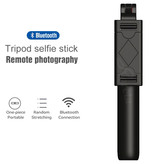 Stuff Certified® Selfie Stick Stativ mit Bluetooth - Wireless Smartphone Vlog Stativ und Stativ Selfie Stick Schwarz