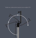 Stuff Certified® Trépied Selfie Stick avec Bluetooth - Trépied sans fil Smartphone Vlog et trépied Selfie Stick Noir