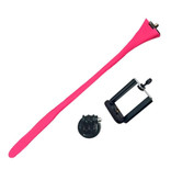 Anordsem Selfie Stick flexible - Smartphone Vlog Trípode Selfie Stick Rosa