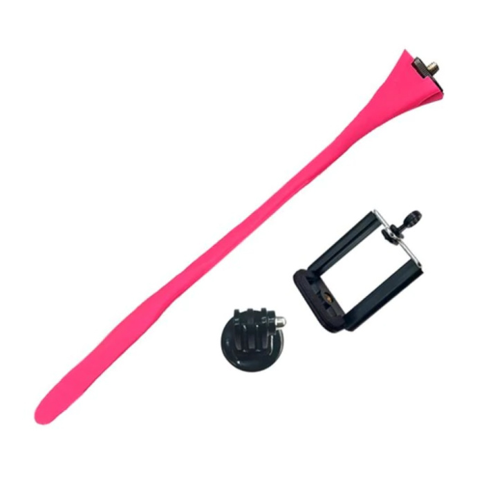 Elastyczny Selfie Stick - Smartphone Vlog Tripod Selfie Stick Różowy