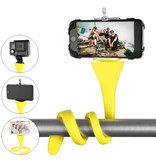 Anordsem Selfie Stick flexible - Smartphone Vlog Trípode Selfie Stick Amarillo