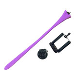 Anordsem Selfie Stick flexible - Smartphone Vlog Trípode Selfie Stick Violeta