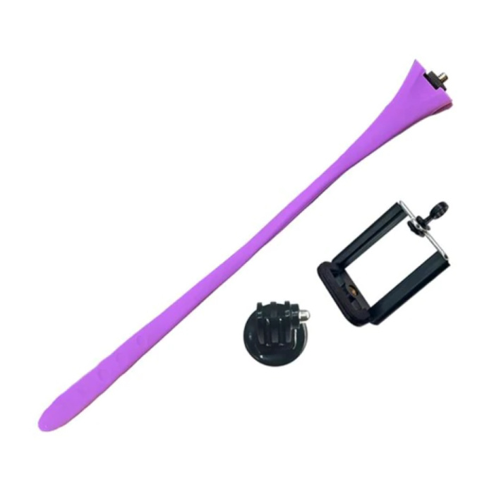 Selfie Stick Flexible - Smartphone Vlog Tripod Selfie Stick Violet