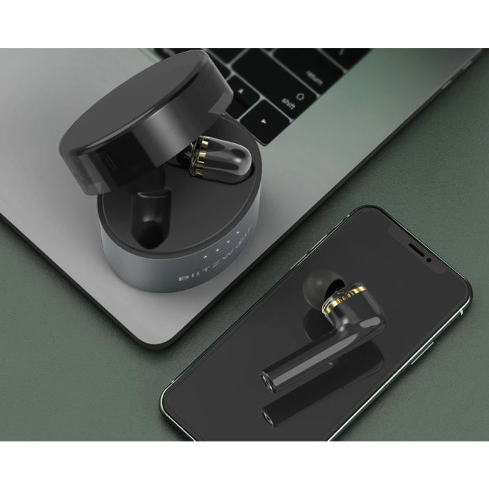 Blitzwolf Auriculares inalámbricos BW-FYE8 - Auriculares TWS Auriculares True Touch Control Auriculares Auriculares Bluetooth 5.0 Auriculares inalámbricos Auriculares Auriculares Negro