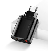 Kuulaa Cargador de enchufe USB - Cargador de pared Quick Charge 3.0 Cargador de pared Adaptador de cargador doméstico de CA Negro