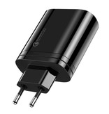 Kuulaa Cargador de enchufe USB - Cargador de pared Quick Charge 3.0 Cargador de pared Adaptador de cargador doméstico de CA Negro