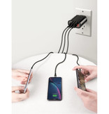 Kuulaa Chargeur de prise USB - Chargeur mural Quick Charge 3.0 Chargeur mural Adaptateur de chargeur secteur CA Noir