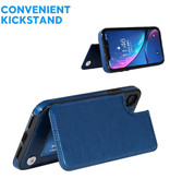 Stuff Certified® Retro iPhone XS Max Leather Flip Case Wallet - Wallet Cover Cas Case Blue