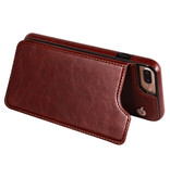 Stuff Certified® Étui à Rabat en Cuir Rétro pour iPhone 5 - Étui Wallet Cover Cas Marron