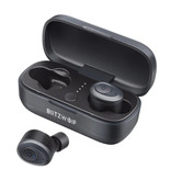 Blitzwolf Auriculares inalámbricos BW-FYE4 - Auriculares TWS Auriculares con control táctil verdadero Auriculares Auriculares Bluetooth 5.0 Auriculares inalámbricos Auriculares Negro