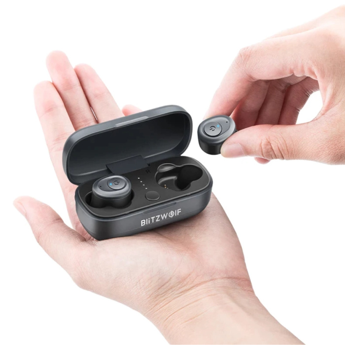 Blitzwolf BW-FYE4 Drahtlose Ohrhörer - TWS Ohrhörer True Touch Control Ohrhörer Ohrhörer Bluetooth 5.0 Drahtlose Knospen Ohrhörer Ohrhörer Schwarz