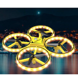 Stuff Certified® Drone ZF04 con controllo manuale - Mini giocattolo RC Pocket Quadcopter Giallo