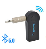 Stuff Certified® Receptor Bluetooth 5.0 Transmisor AUX Jack 3.5mm - Adaptador inalámbrico Receptor de audio Stream Llamadas manos libres + Micrófono