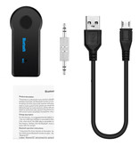 Stuff Certified® Odbiornik Bluetooth 5.0 Nadajnik AUX Jack 3,5 mm - Adapter bezprzewodowy Odbiornik audio Strumień Rozmowy w trybie głośnomówiącym + mikrofon