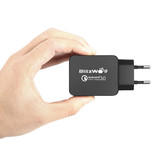 Blitzwolf Fast Charge 18W USB Plug Charger - Quick Charge 3.0 Wall Charger Wallcharger AC Home Charger Adapter Black