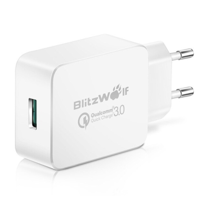 Chargeur de prise USB 18 W Fast Charge - Chargeur mural Quick Charge 3.0 Chargeur mural Adaptateur de chargeur secteur blanc