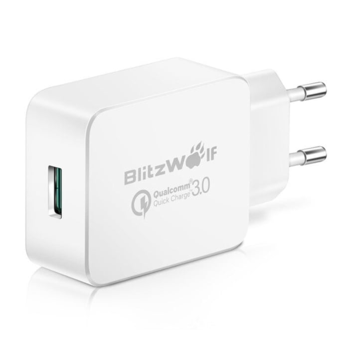 Fast Charge 18W USB Plug Charger - Quick Charge 3.0 Wall Charger Wallcharger AC Home Charger Adapter White