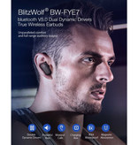 Blitzwolf Écouteurs sans fil BW-FYE7 - Écouteurs TWS Sport Écouteurs à commande unique Bluetooth 5.0 Écouteurs sans fil Écouteurs Noir