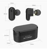 Blitzwolf Auricolari wireless BW-FYE7 - Auricolari sportivi TWS Auricolari con controllo a un pulsante Bluetooth 5.0 Auricolari wireless Auricolari Auricolari neri